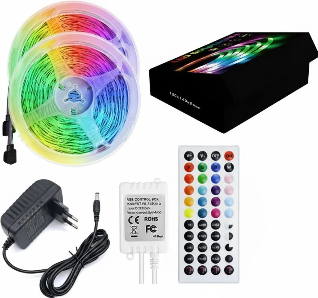 INF Kit di Strisce LED da 10M con Telecomando e Alimentatore