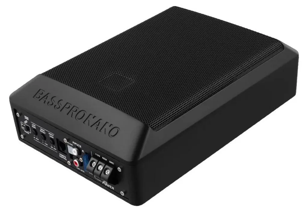 Subwoofer Actif de Voiture 600W 12V 4 Ohms avec Amplificateur Intégré Noir