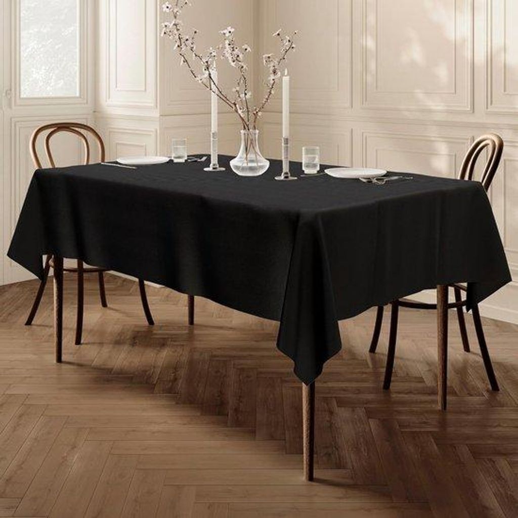 Rechteckige Tischdecke 140x240cm pflegleicht schweres Gewebe