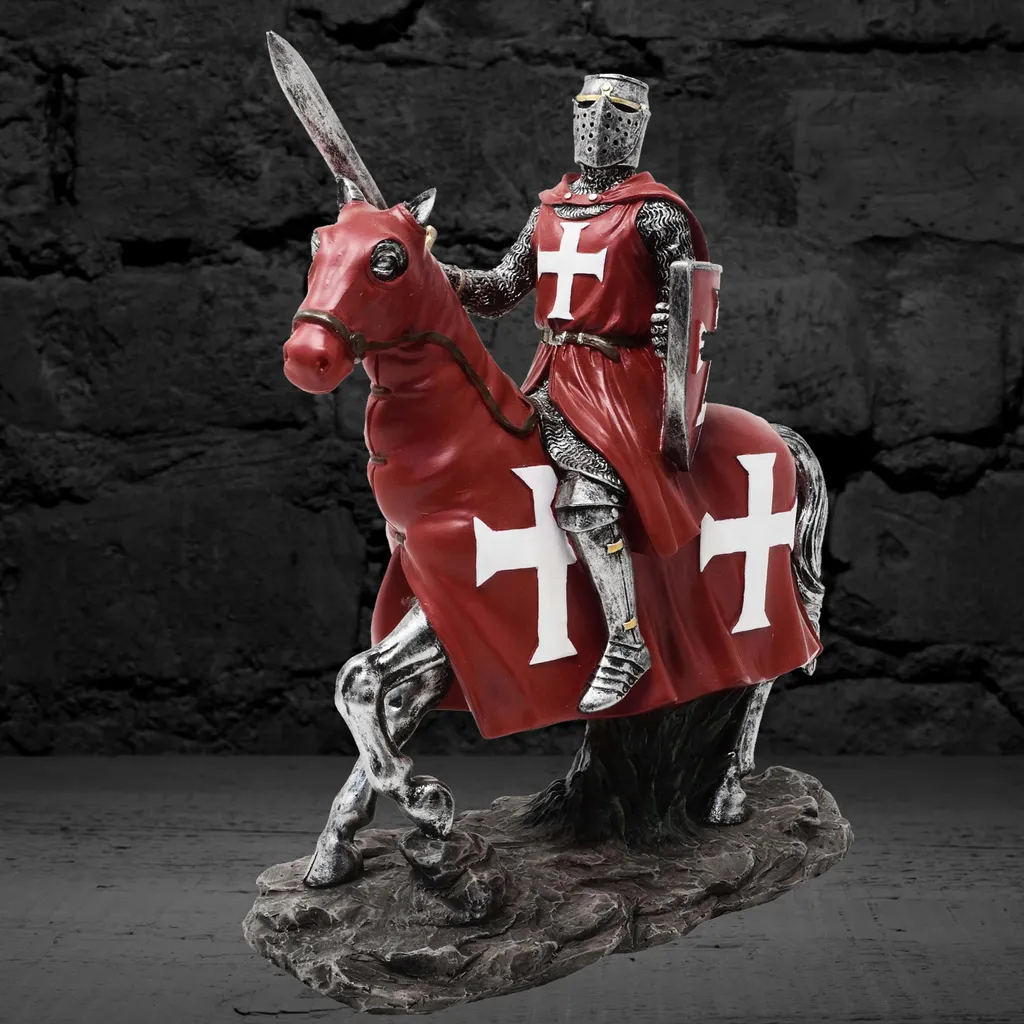 Figurine de Chevalier Robuste en Résine : Décoration Médiévale Durable - 5