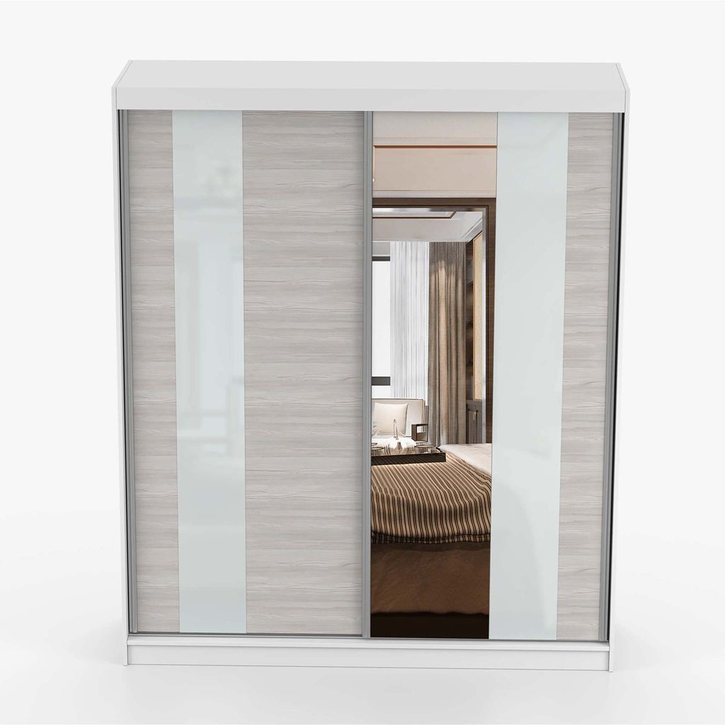 Schwebetürenschrank Kleiderschrank Schrank 183 cm Produktbild 4