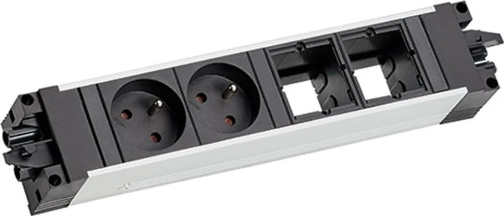 Organisez votre Bureau avec le Module Bachmann Step Alu GST18 2 Prises