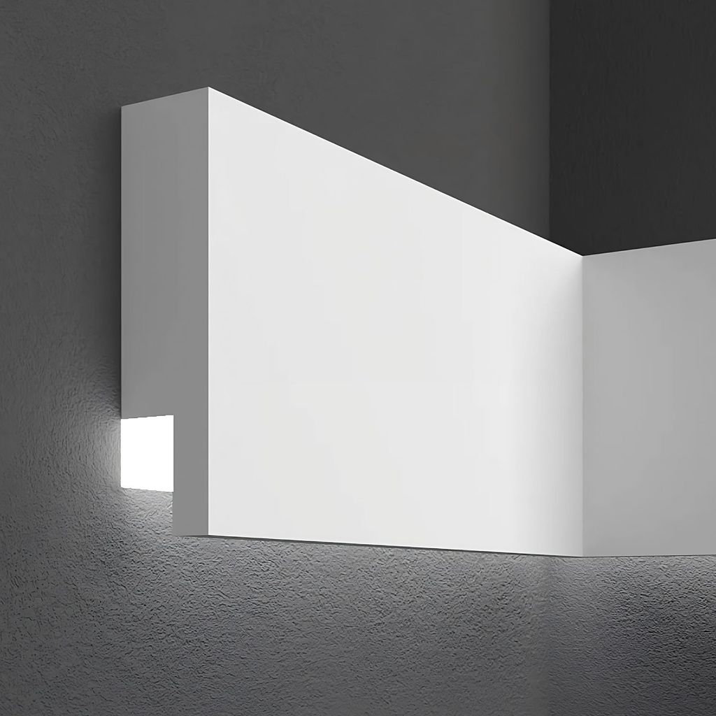 PROVISTON | Fassadenprofil | Gesims | Außenbeleuchtung | Unbeschichtet | 30 x 110 x 2000 mm | Polystyrol | Weiß | Hochwertig | Robust | Langlebig...