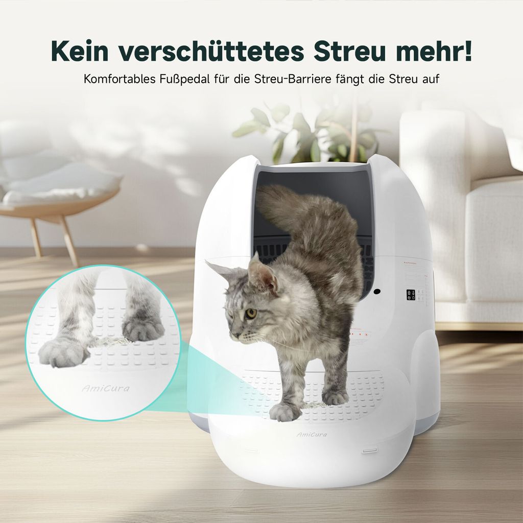 Amicura Cura 2 Selbstreinigende Katzentoilette, 65L, mit Produktbild 8