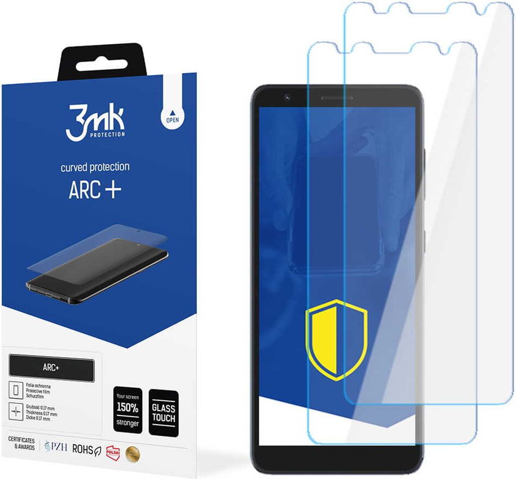 3mk Display Schutzfolie ARC+ für ZTE Blade A3 2020 0,17mm Self-Heal (2 Stück)