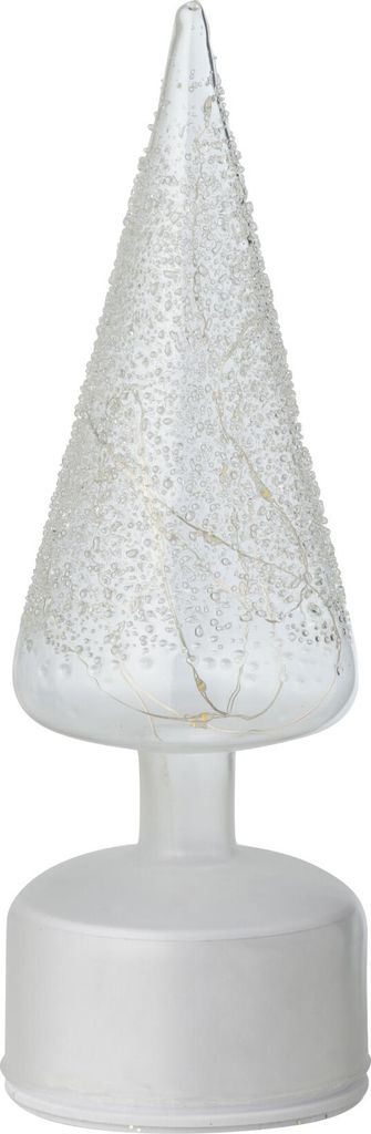 J-Line Baum Led Drehend Glas Weiß/Transparent Small