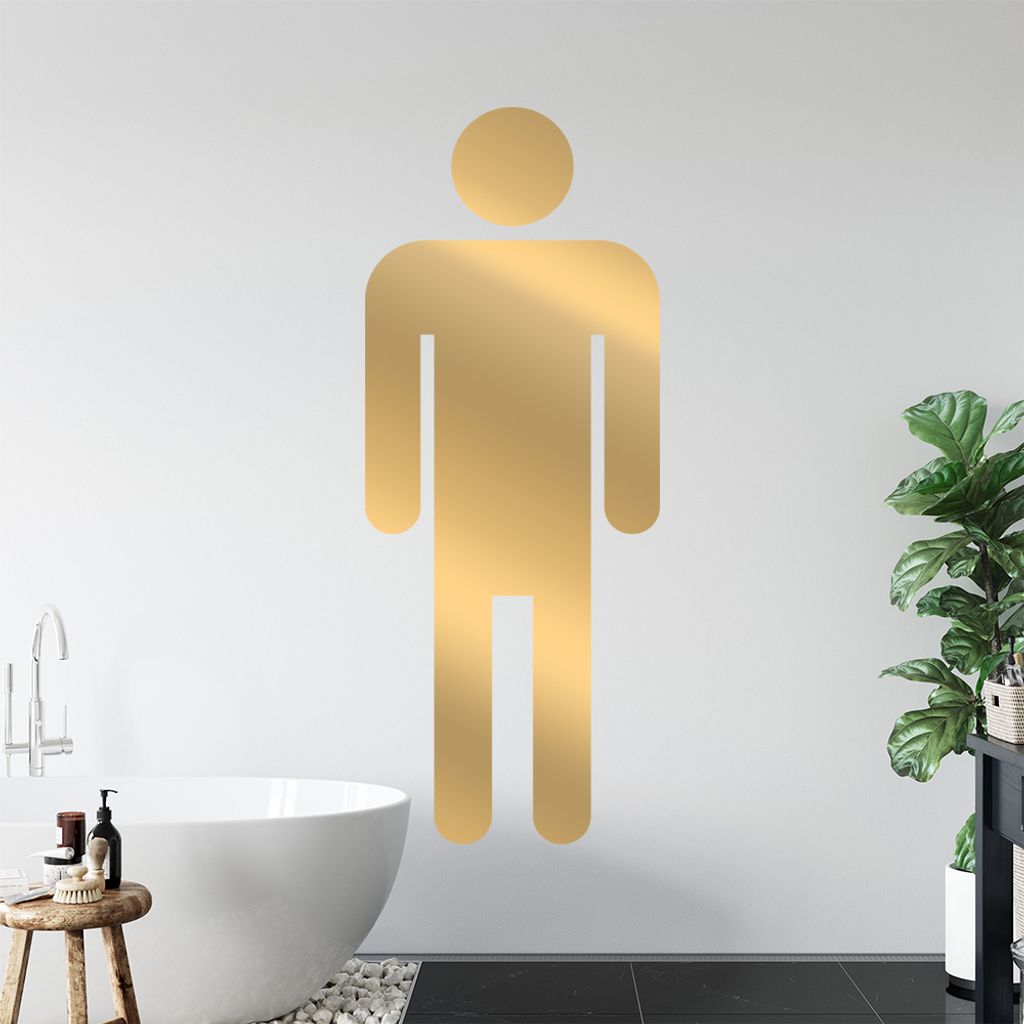 Männlich Piktogramm Wandtattoo Wandaufkleber Wall Sticker - Dekoration, Küche, Wohnzimmer, Schlafzimmer, Badezimmer