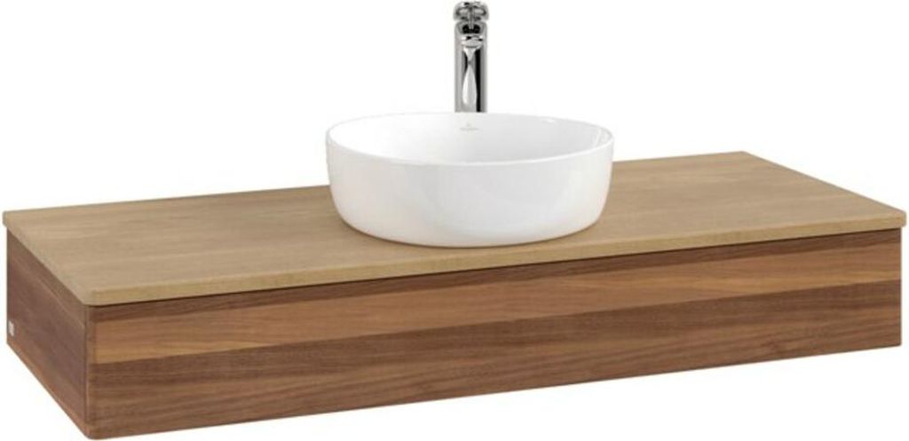 V&B Waschtischunterschrank ohne Frontstruktur Antao 120x19x50cm, HL, WBP hon. Oa, w. wal