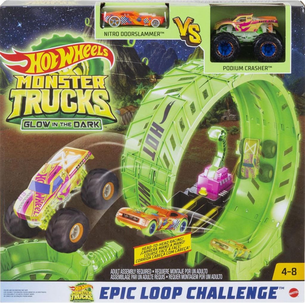 Hot Wheels Monster Trucks HBN02, Fahrzeug- & Schienen-Set, Produktbild 