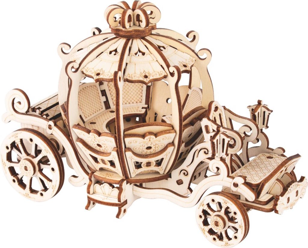 Woodcraft 3D Puzzle Feenkutsche aus Holz