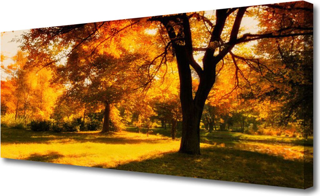 Tulup Leinwand-Bilder 125x50 Wandbild Canvas Kunstdruck Bäume Natur