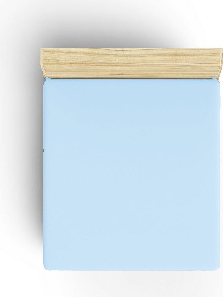 L'Essentiel Linge de Maison, Light Blue, Ranforce Einzel-Spannbettlaken (FR) (IT) (ES) (DE), Hellblau, 100% BAUMWOLLE, 90 x 200+30 cm