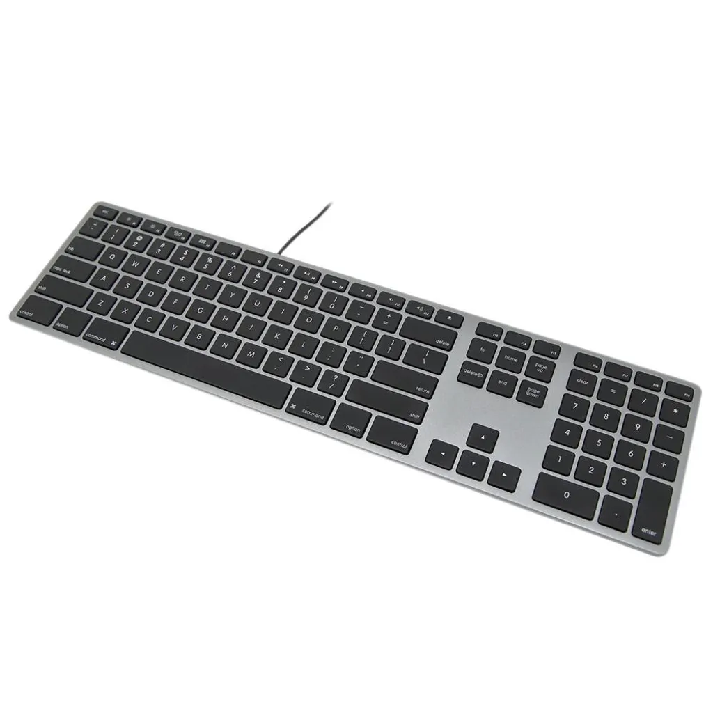 Clavier Filaire avec Pavé Numérique pour Mac Matias FK318B Gris Sidéral