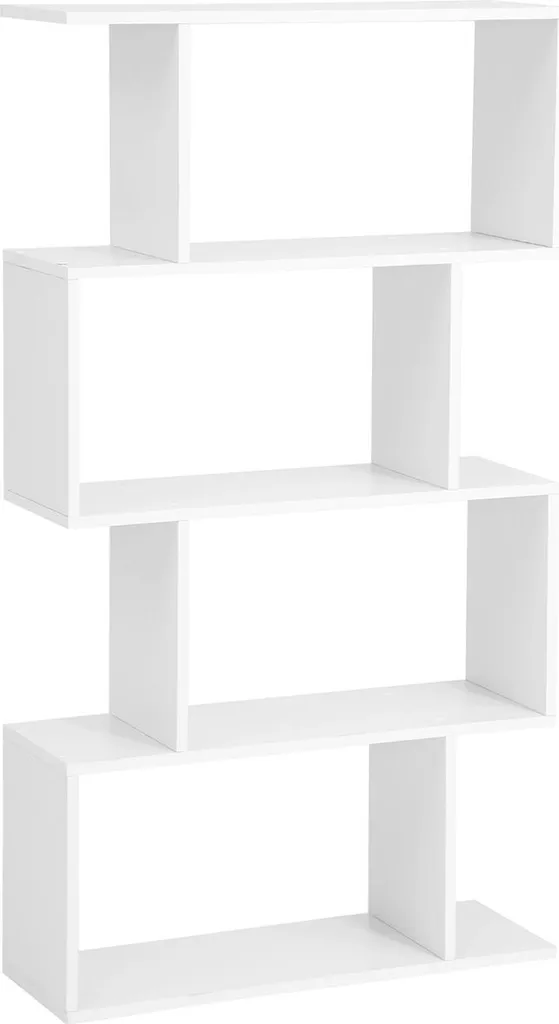 Bibliothèque 4 compartiments blanche pour optimiser vos petits espaces