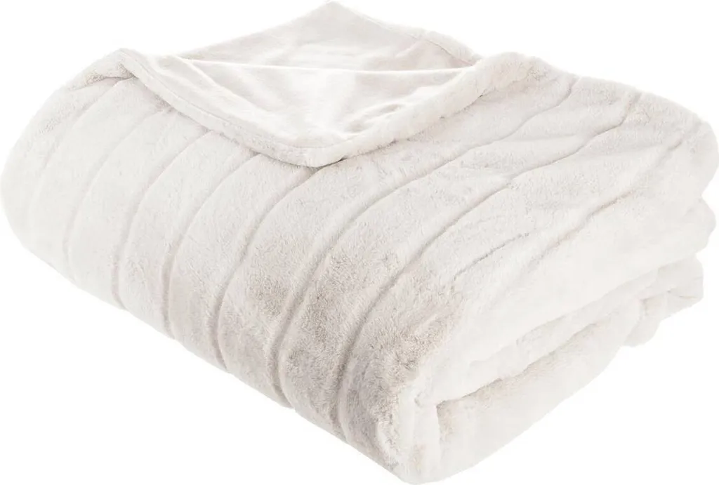 Coperta Ecopelliccia Bianca Manoir 180x230 - Plaid per Famiglia