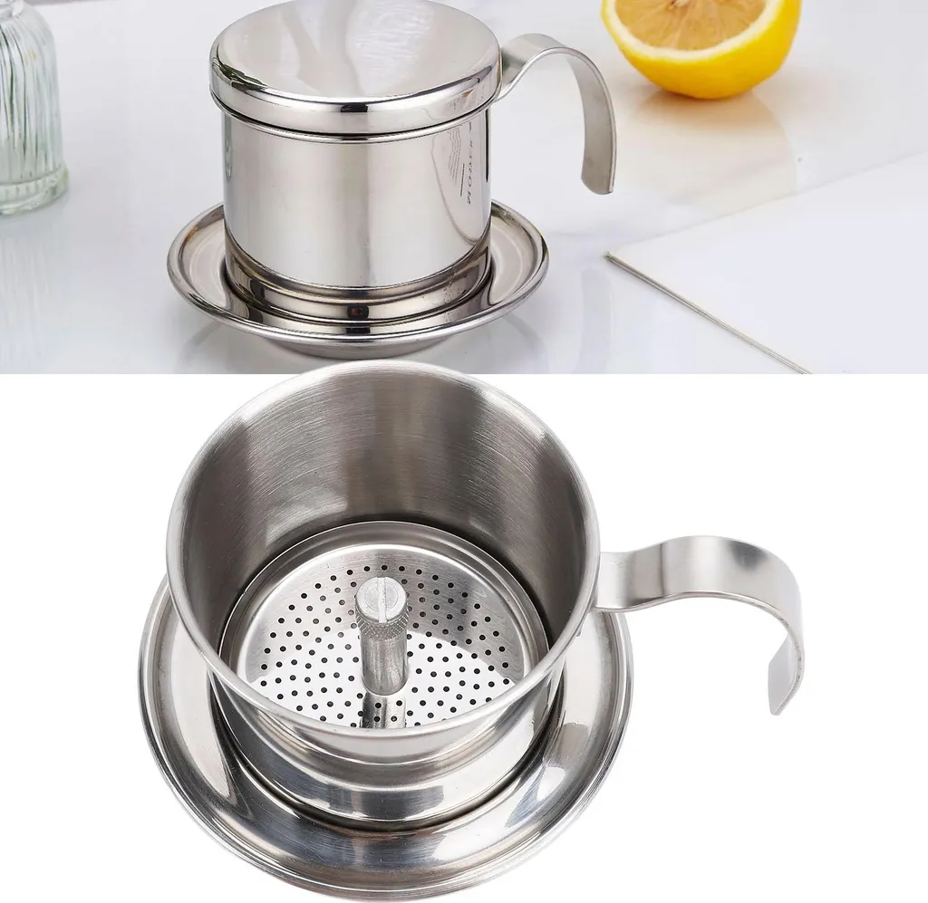 Vietnamesische Kaffeemaschine Portable 200ml verdickt 304 Edelstahl Kaffee Tropf Filter Maker für Home Travel