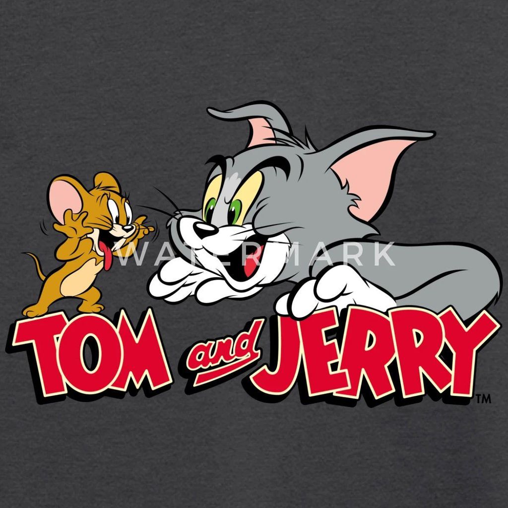 Spreadshirt Tom Und Jerry Fang Mich Doch Teenager T-Shirt, 152/164 (12-14 Jahre), Dunkelgrau