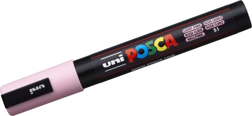 POSCA - POSCA PC5M M Light PCA Light Pink | 1 Stück | 6 Stück
