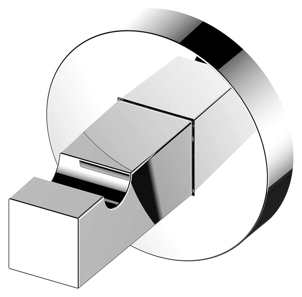 Handtuchhaken, ohne Bohren, verchromtes Metall, für Handtücher und Bademäntel, inkl. Klebeset und Schraubset, Wandhaken zum Kleben oder Schrauben