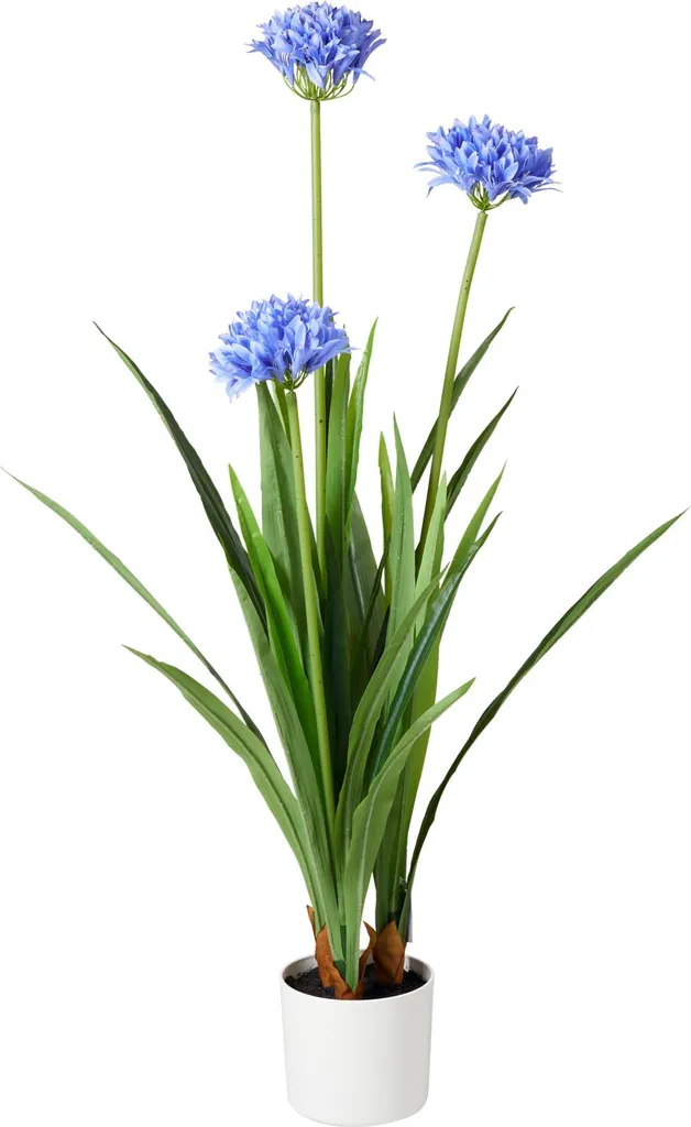 Fiore di Agapanto Artificiale Grande 120cm | Pianta in Vaso Realistica