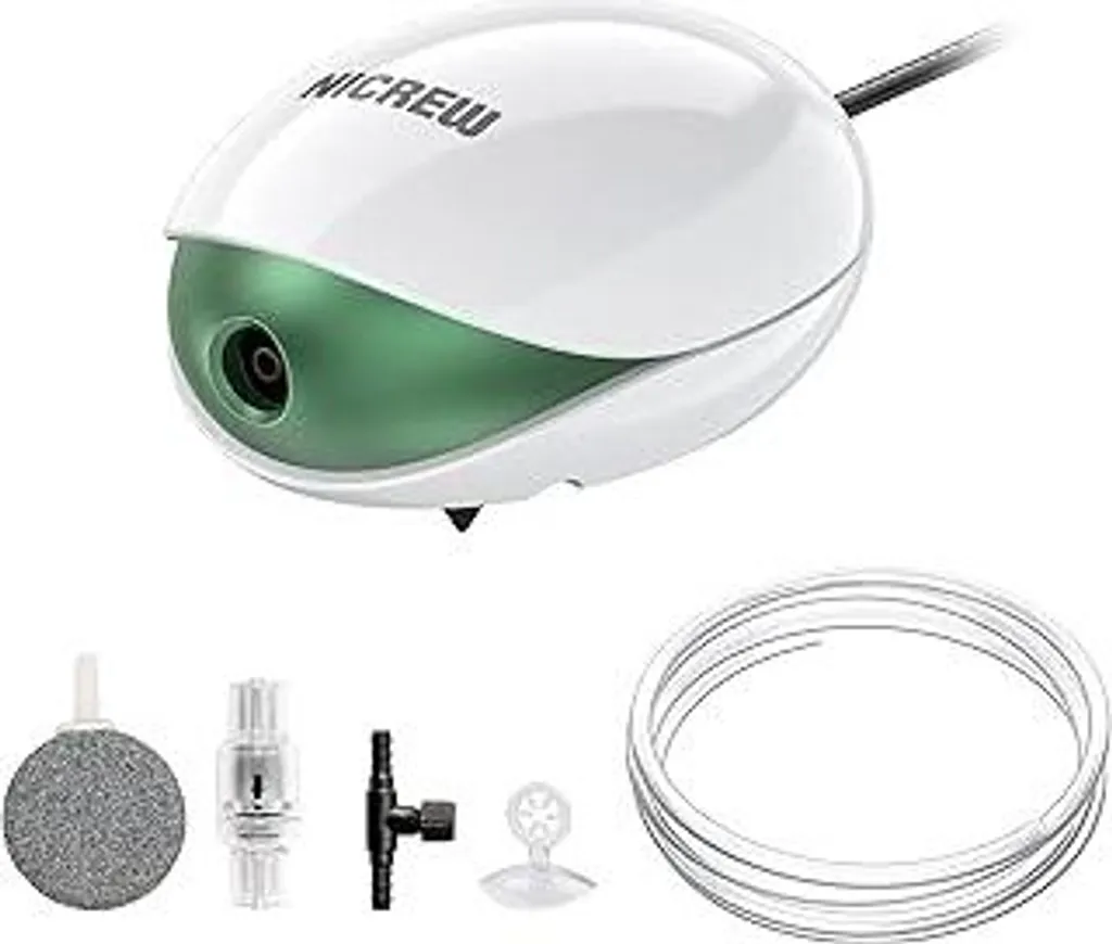 NICREW Pompa Aria Acquario 150L Silenziosa | Areatore Regolabile