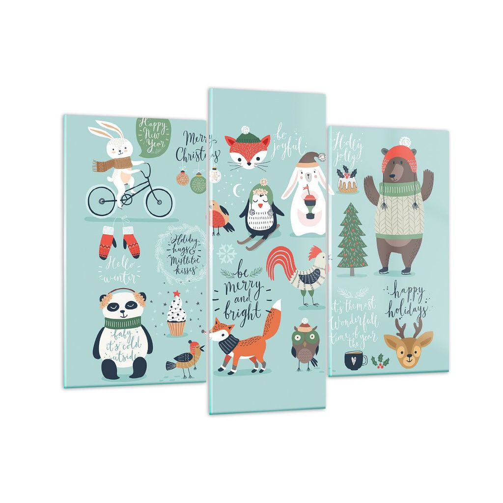 Bilder auf glas - Ostern tiere süß wunsch - 130x100cm - Glasbilder - Wandbilder - Kunstdruck - zum Aufhängen bereit - Wanddekoration aus Glas - ...