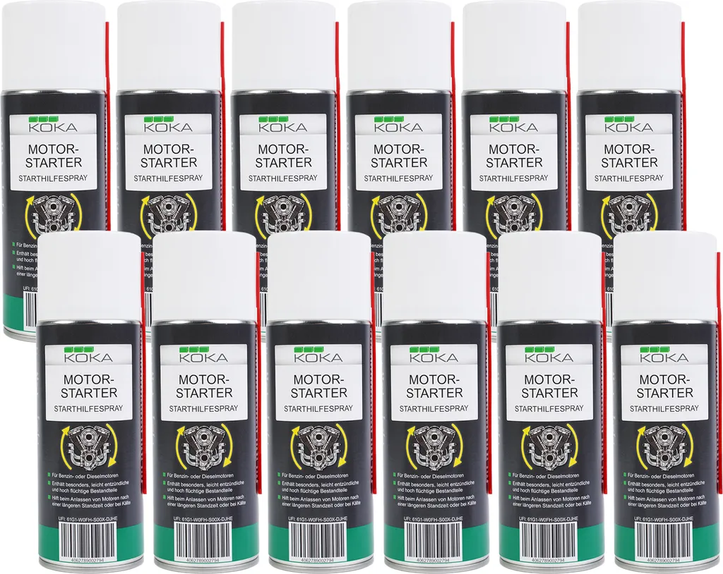 Aide au démarrage moteur diesel et essence - Pack de 12 sprays 400ml