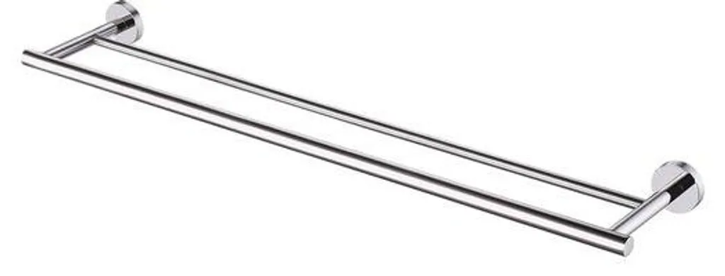 Porte-serviettes double A2001-P en acier inox pour salle de bains chic