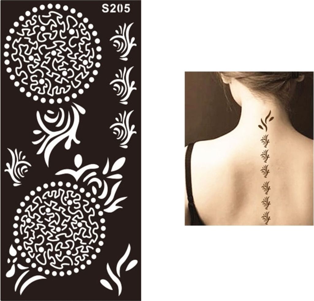 Henna Tattoo Schablone Airbrush Stencil Blume Ornamente