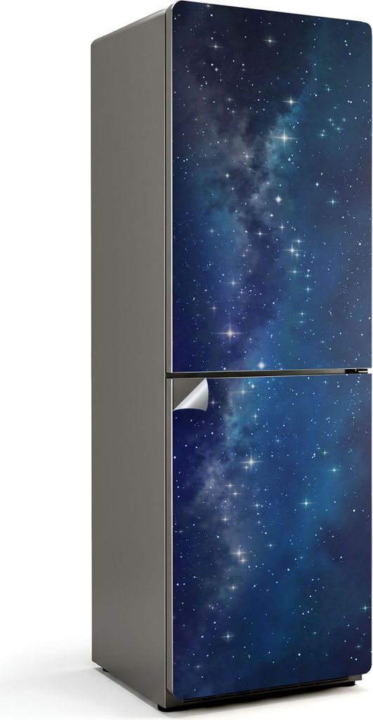 Kosmische Sternenlandschaft – Kühlschrank Aufkleber – Klebefolie Kühlschrank – Kühlschrank Dekor – Kühlschrankfolie selbstklebend – K...
