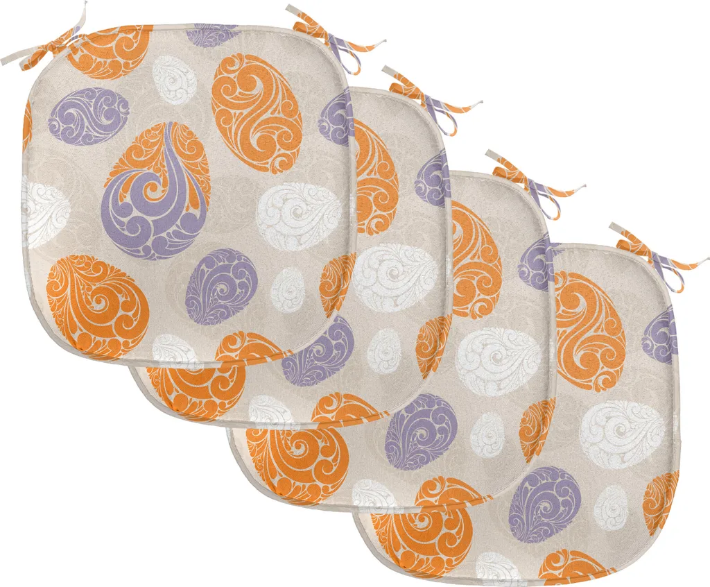 Cuscini per Sedie con Lacci ABAKUHAUS 40x40 Impermeabili Set 4 - 1