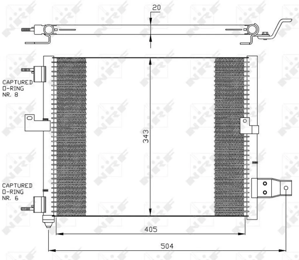 NRF 35360 Condenseur de climatisation OE 9760602000 pour Atos MX