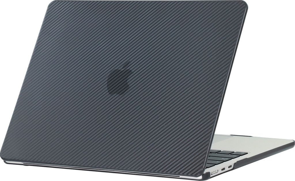 Mobigear Carbon MacBook Air 15 Zoll (2023-2025) Hardcase Hülle MacBook Case - Schwarz - Model A2941 / A3114 / A3241
