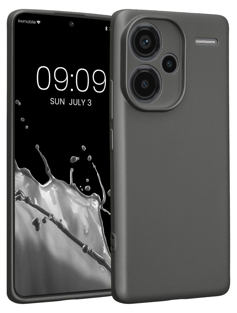 kwmobile Handyhülle für Xiaomi Redmi Note 13 Pro+ 5G / Redmi Note 13 Pro Plus 5G Hülle - weiche Silikon Case metallisch schimmernd - Schutzhüll...