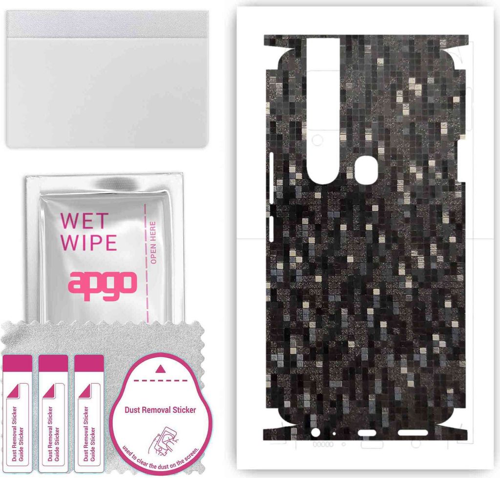 apgo Rückseite + Seiten Schutzfolie, Skin, kompatibel mit Tecno Camon 15 Pro, Hinten Displayschutzfolie aus Vinylfolie, kratzfest, einfache Montag...