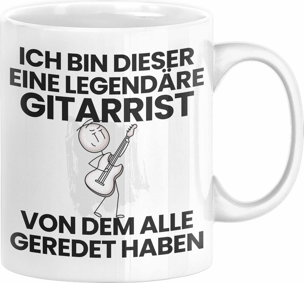Gitarrist Geschenk Tasse Lustige Geschenkidee Geburtstag für Gitarrist Ich Bin Dieser Legendäre Gitarrist Von Dem Alle Geredet Haben Kaffee-Beche...
