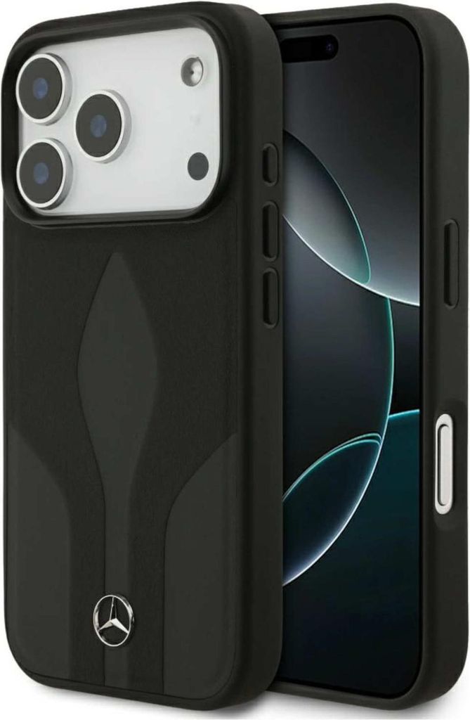 Mercedes Apple Leather The Move MagSafe iPhone 17 Pro Hülle Schwarz