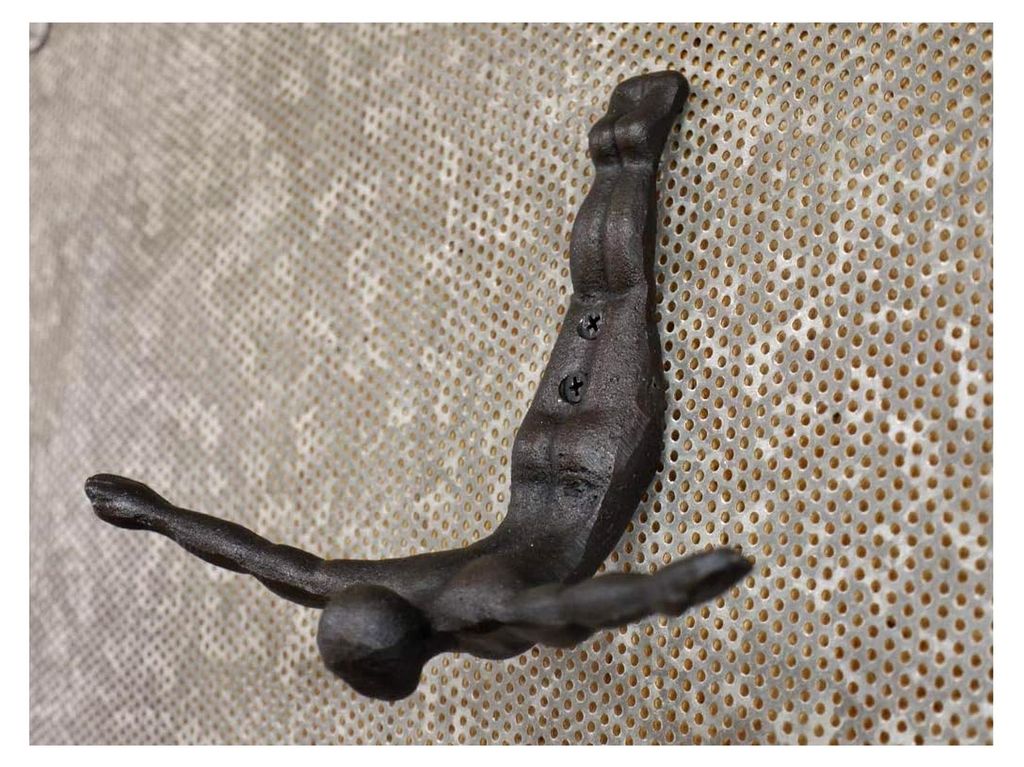 Kleiderhaken für Tauchermann, Gusseisen, Metall, Wandhalterung, Aufhänger für Handtücher, Schals, Tauch