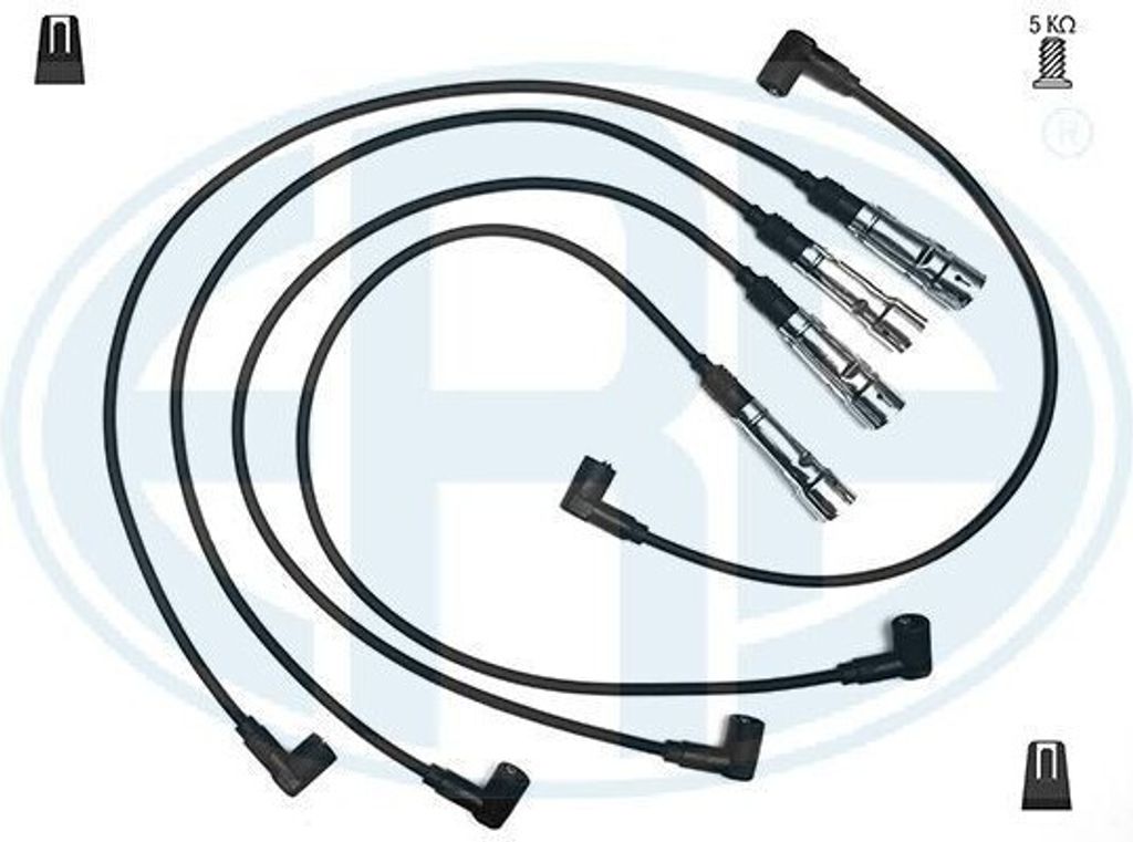 ERA 883048 Zündkabelsatz Zündleitungssatz für VW TRANSPORTER III Bus GOLF III Variant (1H5) Polo Schrägheck (86C, 80) SCIROCCO (53B) Vento (1H2)