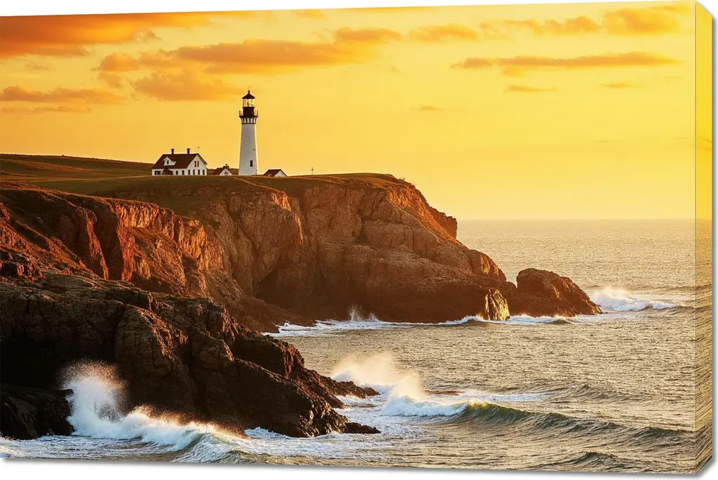 Quadro Grande 120x80 Faro su Tela - Offerta Arredo Casa Soggiorno