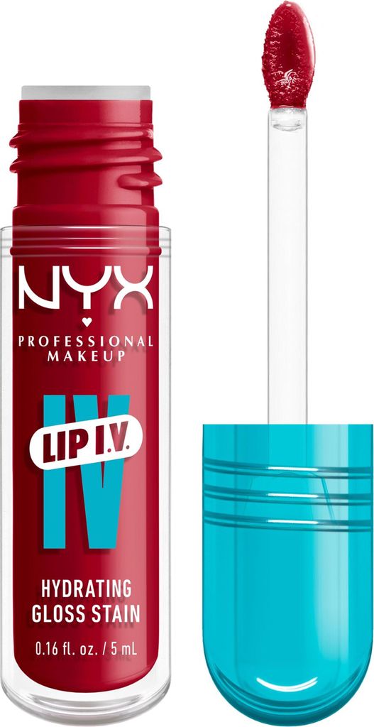 NYX PROFESSIONAL MAKEUP Lip IV Hydrating Gloss Stain, Rotes Set Nass 5 ml