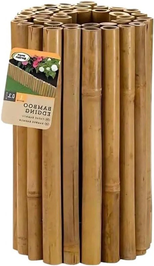 Bordure de jardin bambou pour séparer pelouse et allées - 30cm brun