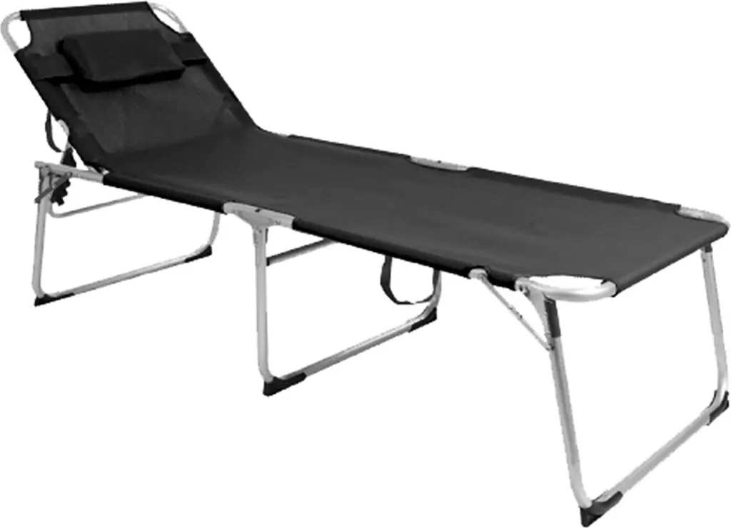 Lettino da giardino XXL in alluminio imbottito L200xL70cm