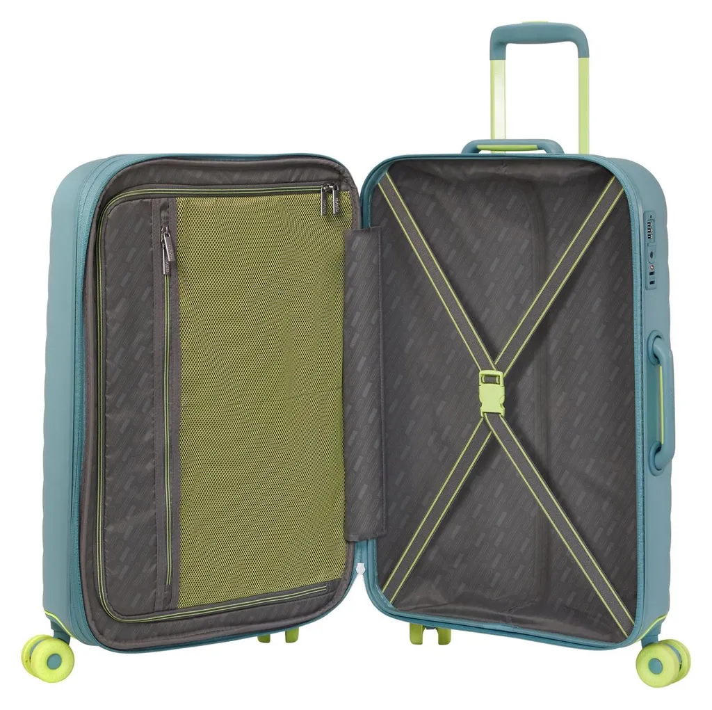 Valise rigide Neovibe Spinner 67cm avec serrure TSA Muted Mint - 7