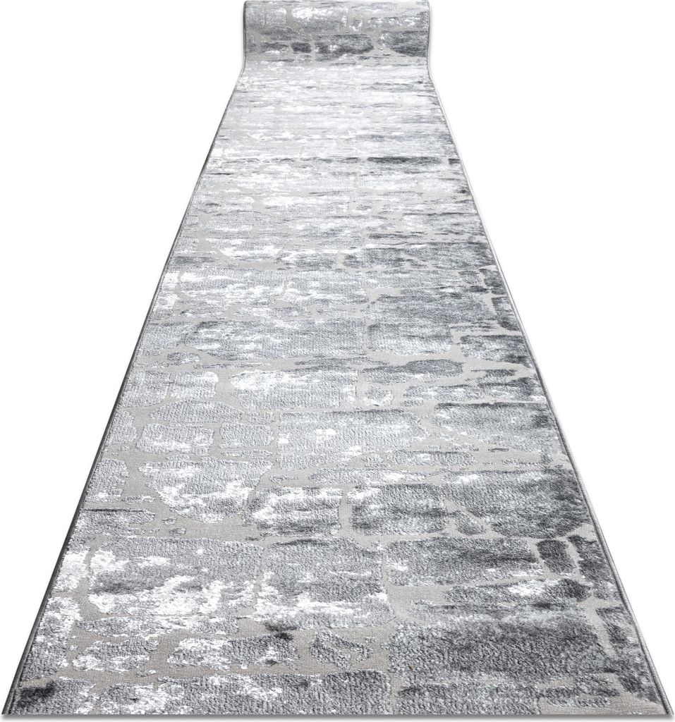 Läufer Strukturell MEFE 6184 zwei Ebenen aus Vlies dunkelgrau 60 cm Grau 60x800 cm