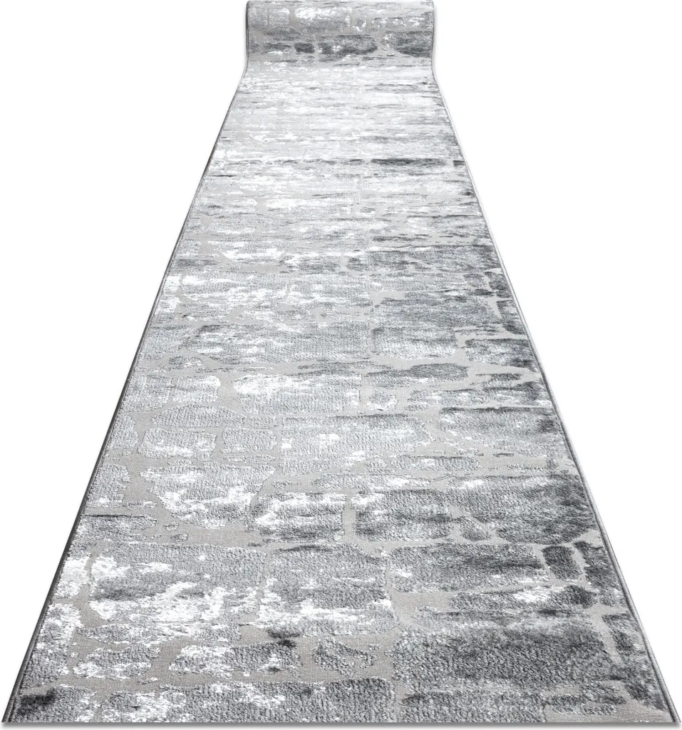Tapis MEFE 6184 à double structure polaire gris foncé résistant 60x110 cm