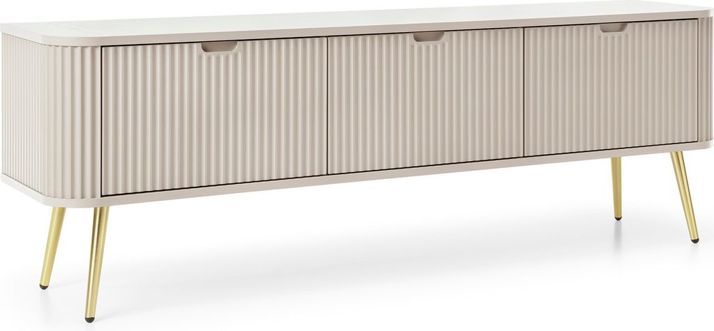 TV-SCHRANK KASCHMIR GOLDENE BEINE – Selbstmontage, modernes Design