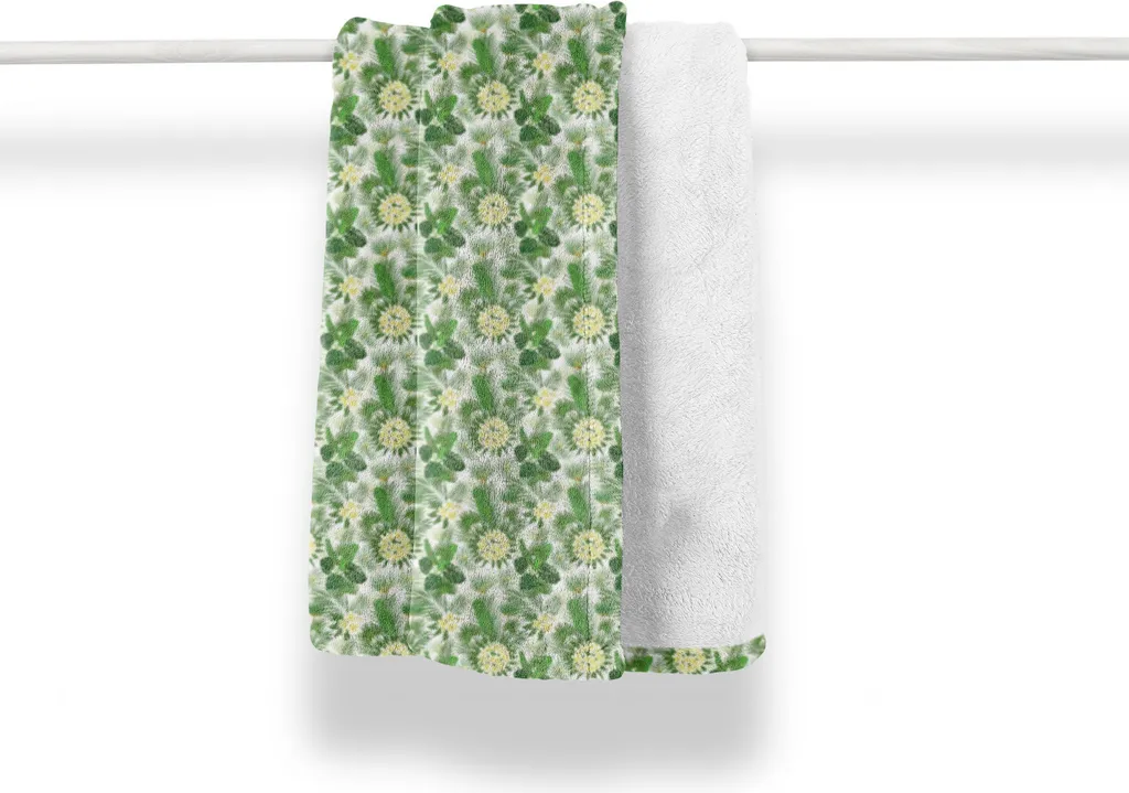 Coperta Peluche ABAKUHAUS 125x175 Verde Crema - Plaid Lavabile Divano