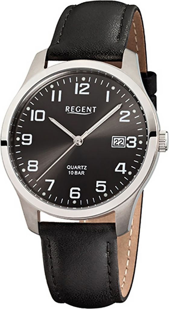 Regent Titan Herren Uhr F-932 Quarzuhr Armband schwarz D2URF932