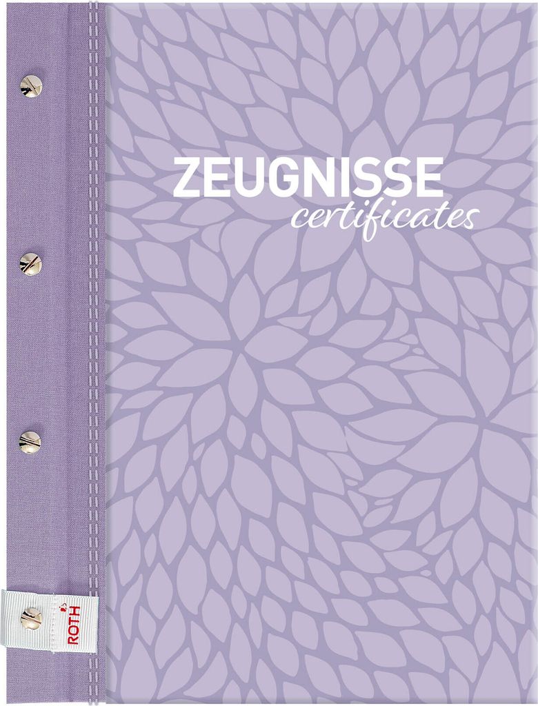 ROTH Zeugnismappe Pattern mit Buchschrauben - Lila Paradise Produktbild 